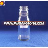 Foshan wholesale 20cl syrup&juice milk glass bottles with metal cover