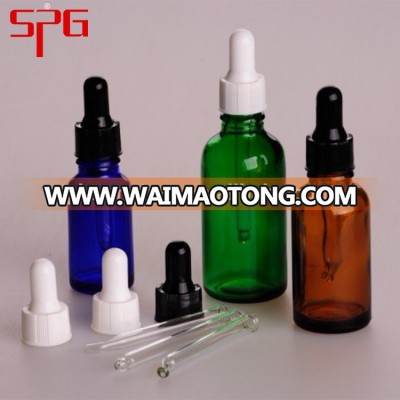 blue dropper dispensing glass vials with cap